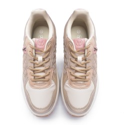 Quilted Nylon and Leather Sneaker 