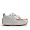 Quilted Nylon and Leather Sneaker 
