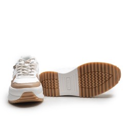 Quilted Nylon and Leather Sneaker 