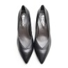 Black Leather Heel Shoe