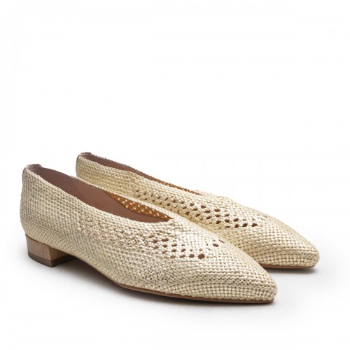 Gold Woven Shoes