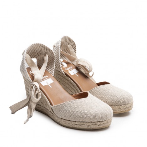 Beige Linen Espadrille