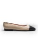 Patent Toe Flat Shoe