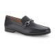 Mocasin estribo metal en calf leather black