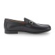 Mocasin estribo metal en calf leather black