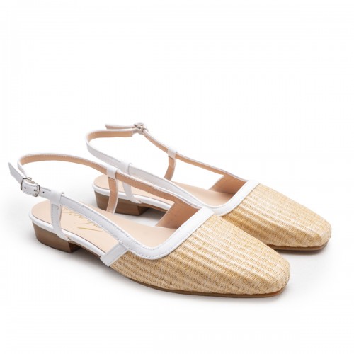 Raffia Slingback Shoe