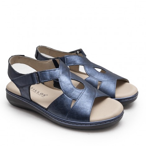 Blue Metallic Sandal