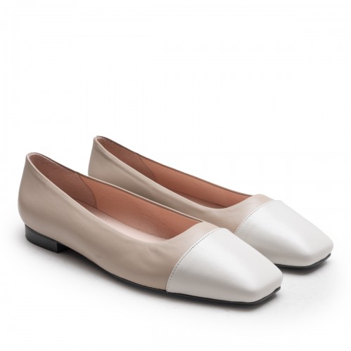 Patent Toe Flat Shoe