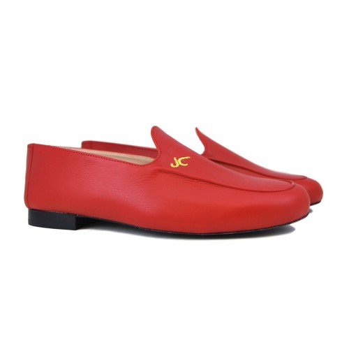 Mocasín Liso Rojo