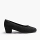 Black Suede Heel Shoe