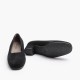 Black Suede Heel Shoe