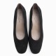 Black Suede Heel Shoe