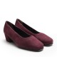 Burgundy Suede Heel Shoe