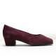 Burgundy Suede Heel Shoe