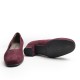 Burgundy Suede Heel Shoe