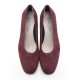 Burgundy Suede Heel Shoe