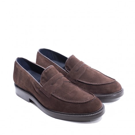 Brown Suede Mask Loafer