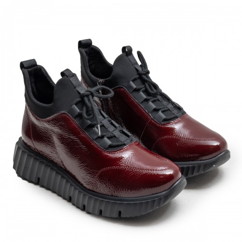 Burgundy Patent Sneaker