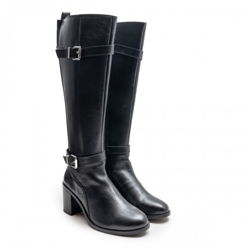 Buckles Elastic High Boot