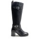 Buckles Elastic High Boot