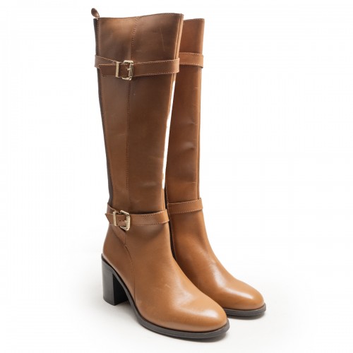 Buckles Elastic High Boot