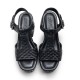 T Braided Black Sandal