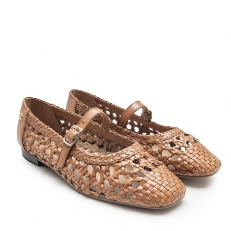 Tan Braided Ballerina