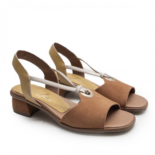 Tan Suede Shovel Sandal