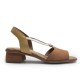 Tan Suede Shovel Sandal