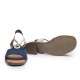 Navy Suede Shovel Sandal