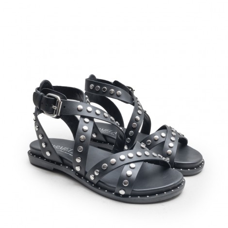 Black Flat Sandals