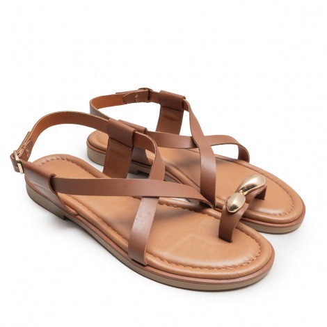 Tan Flat Sandals