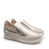 Zip-Up Laminated Sneaker