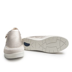 Zip-Up Laminated Sneaker