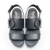 Sandalia Aros Velcro Negra