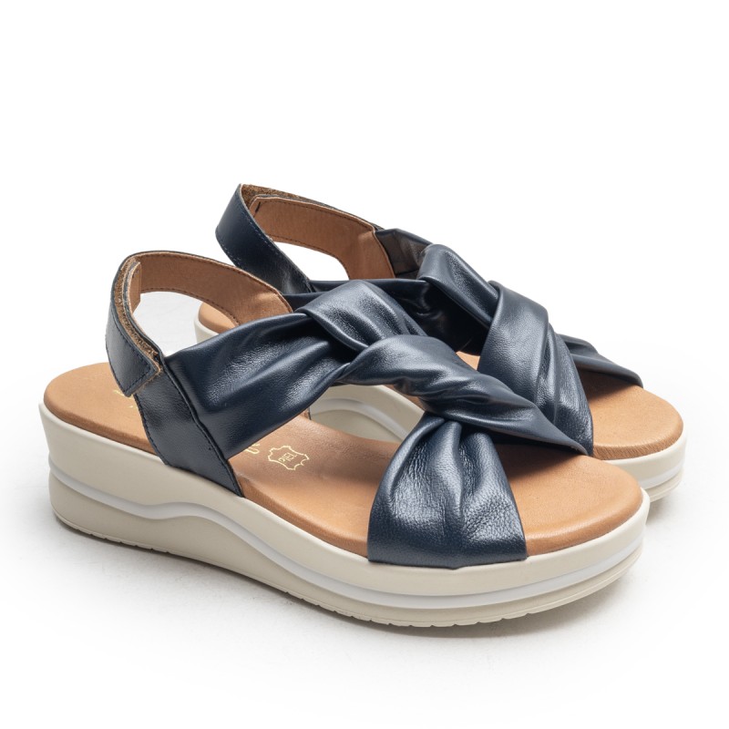Blue Knotted Sandal
