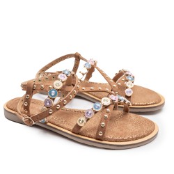 Studs Flat Sandals