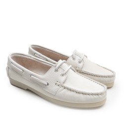 Beige Nobuck Boat Shoe