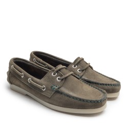 Green Nobuck Boat Shoe