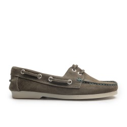Green Nobuck Boat Shoe