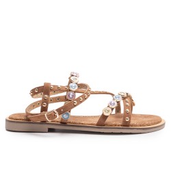 Sandalia Tiras Tachas