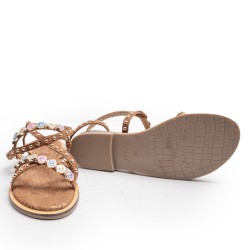 Sandalia Tiras Tachas