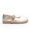 Gold Esparto-soled ballerina