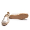 Gold Esparto-soled ballerina
