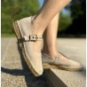 Nude Esparto-soled ballerina