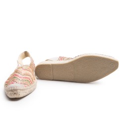 Alpargata en capri taupe con elástico trasera 