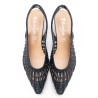 Black Mesh Slingback