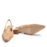 Slingback Tan Suede Leather