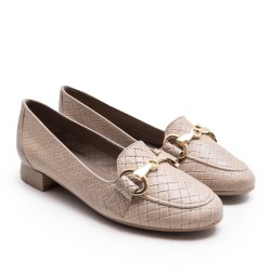 Mocasín Grabado Taupe