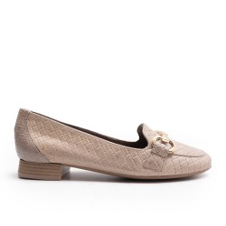 Mocasín Grabado Taupe
